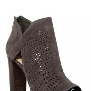 Women’s Vince Camuto Cranita Perforated Blocked Leather Heel Booties